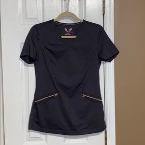 Smitten Gray Scrub top